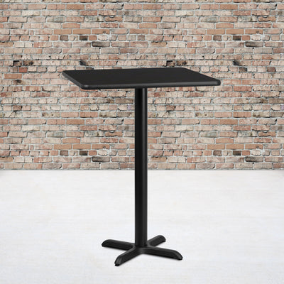 30'' Square Laminate Table Top with 22'' x 22'' Bar Height Table Base - View 2