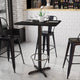 Black |#| 30inch Square Black Laminate Table Top with 22inch x 22inch Bar Height Table Base