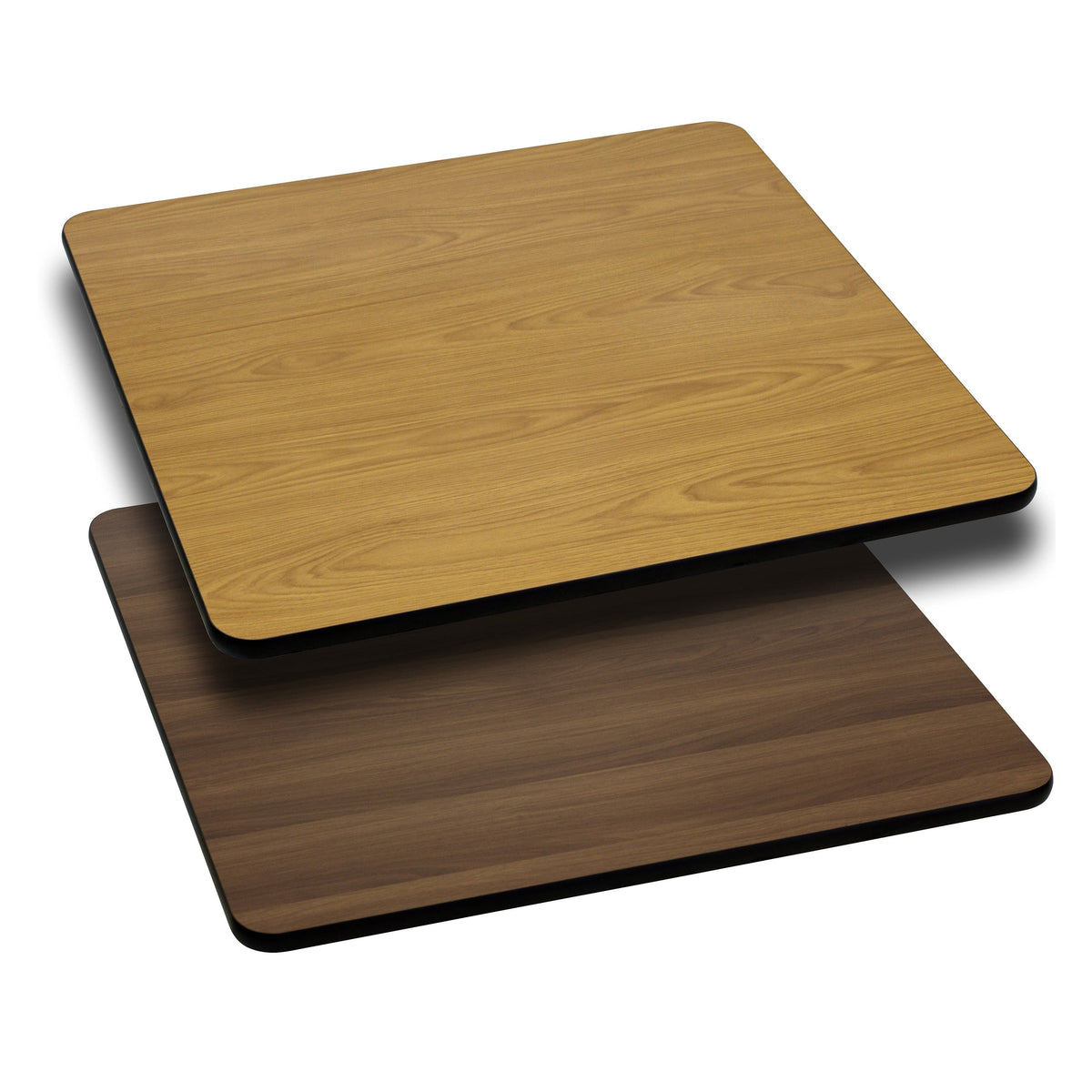 Natural/Walnut |#| 30inch Square Table Top with Natural or Walnut Reversible Laminate Top