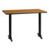 30'' x 42'' Rectangular Laminate Table Top with 5'' x 22'' Table Height Bases