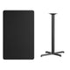 Black |#| 30inch x 48inch Rectangular Laminate Table Top & 23.5inch x 29.5inch Bar Height Table Base