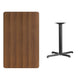 Walnut |#| 30inch x 48inch Rectangular Laminate Table Top & 23.5x29.5 Bar Height Table Base
