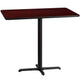 Mahogany |#| 30inch x 48inch Laminate Table Top with 23.5inch x 29.5inch Bar Height Table Base