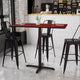 Mahogany |#| 30inch x 48inch Laminate Table Top with 23.5inch x 29.5inch Bar Height Table Base
