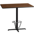 30'' x 48'' Rectangular Laminate Table Top with 23.5'' x 29.5'' Bar Height Table Base and Foot Ring