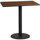 Black |#| 30inch x 48inch Rectangular Black Laminate Table Top & 24inch Round Bar Height Table Base