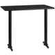 Black |#| 30inch x 48inch Rectangular Black Laminate Table Top & 5inch x 22inch Bar Height Table Bases