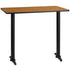 30'' x 48'' Rectangular Laminate Table Top with 5'' x 22'' Bar Height Table Bases