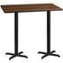 30'' x 60'' Rectangular Laminate Table Top with 22'' x 22'' Bar Height Table Bases