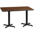 30'' x 60'' Rectangular Laminate Table Top with 22'' x 22'' Table Height Bases