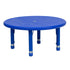 33" Round Plastic Height Adjustable Activity Table