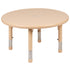 33" Round Plastic Height Adjustable Activity Table