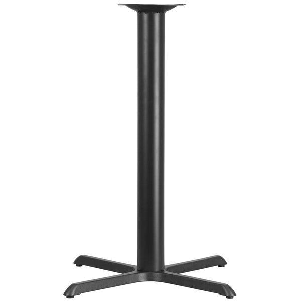 33inch x 33inch Restaurant Table X-Base with 4inch Dia. Bar Height Column