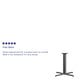 33inch x 33inch Restaurant Table X-Base with 4inch Dia. Table Height Column