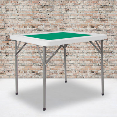34.5" Square 4-Player Folding Card Game Table with Playing Surface and Cup Holders - View 2