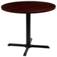 Mahogany |#| 36inch Round Multi-Purpose Conference Table in Mahogany - Meeting Table for Office
