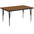 36''W x 72''L Rectangular HP Laminate Activity Table - Height Adjustable Short Legs