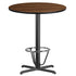 36'' Round Laminate Table Top with 30'' x 30'' Bar Height Table Base and Foot Ring