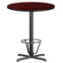 36'' Round Laminate Table Top with 30'' x 30'' Bar Height Table Base and Foot Ring