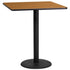 36'' Square Laminate Table Top with 24'' Round Bar Height Table Base