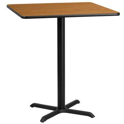 36'' Square Laminate Table Top with 30'' x 30'' Bar Height Table Base - View 1