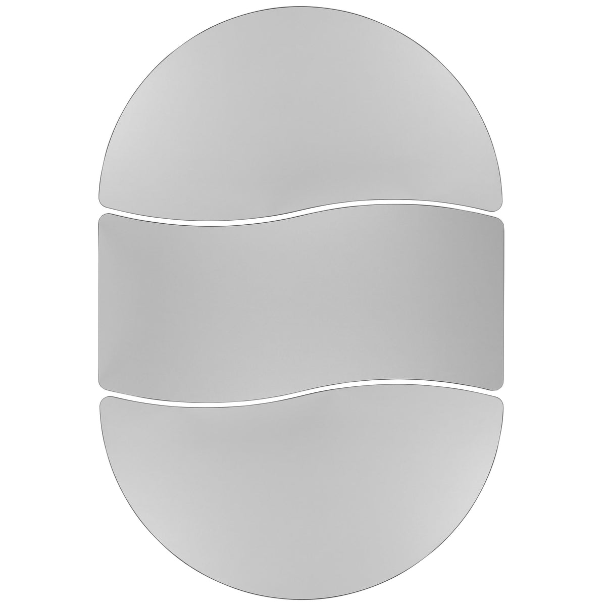 Grey |#| 3 Piece Mobile 86inch Oval Wave Flexible Grey Adjustable Activity Table Set