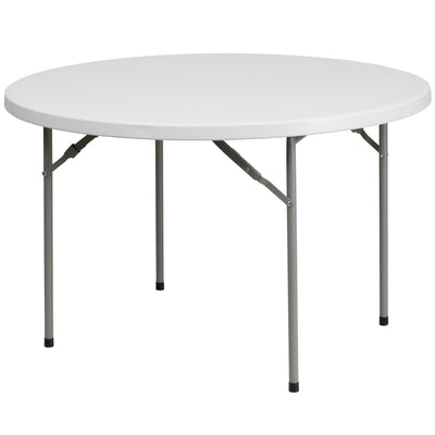 4-Foot Round Plastic Folding Table