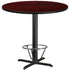 42'' Round Laminate Table Top with 33'' x 33'' Bar Height Table Base and Foot Ring