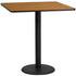 42'' Square Laminate Table Top with 24'' Round Bar Height Table Base