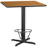 42'' Square Laminate Table Top with 33'' x 33'' Bar Height Table Base and Foot Ring