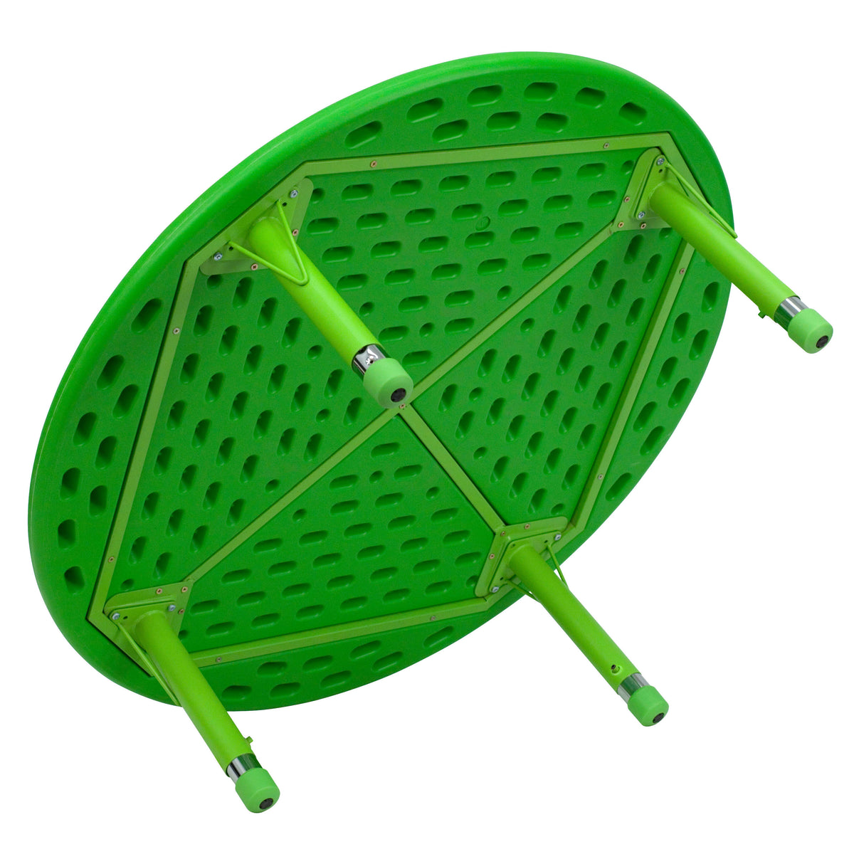 Green |#| 45inch Round Green Plastic Height Adjustable Activity Table