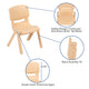 Natural |#| 45inch Round Natural Plastic Height Adjustable Activity Table Set with 2 Chairs