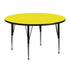 48'' Round HP Laminate Activity Table - Height Adjustable Short Legs