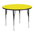 48'' Round HP Laminate Activity Table - Standard Height Adjustable Legs