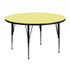 48'' Round Thermal Laminate Activity Table - Height Adjustable Short Legs