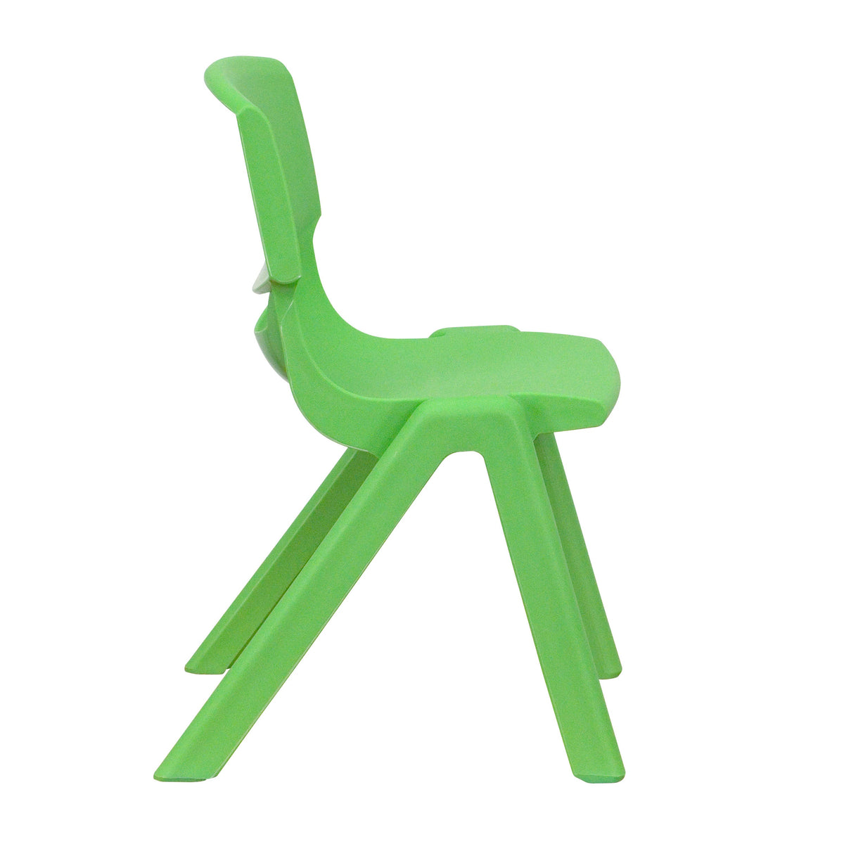 Green |#| 4 Pack Green Plastic Stack School Chair with 12inch Seat Height - Kids Chair