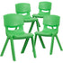 4 Pack Plastic Stackable School Chair with 15.5'' Seat Height