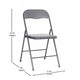 Gray |#| 5 Piece Gray Folding Card Table and Chair Set with Upholstered Table Top