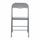 Gray |#| 5 Piece Gray Folding Card Table and Chair Set with Upholstered Table Top