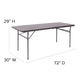 Brown |#| 6-Foot Bi-Fold Brown Wood Grain Plastic Folding Table with Carrying Handle