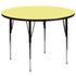 60'' Round Thermal Laminate Activity Table - Standard Height Adjustable Legs