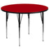 60'' Round Thermal Laminate Activity Table - Standard Height Adjustable Legs