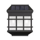 Decorative Wall Mount Solar Powered Lighting for Decks and Fencing in Black