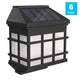 Decorative Wall Mount Solar Powered Lighting for Decks and Fencing in Black