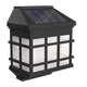 Decorative Wall Mount Solar Powered Lighting for Decks and Fencing in Black