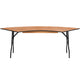 7.25 ft. x 2.5 ft. Serpentine Wood Folding Banquet & Hospitality Table