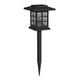 All-Weather Lantern Design Solar Powered LED Landscape Lights in Black