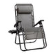Gray |#| 2 Pack Adjustable Mesh Zero Gravity Lounge Chair with Cup Holder Tray - Gray