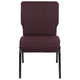 Grape/Amethyst Fabric/Silver Vein Frame |#| 20.5inch Grape Molded Foam Stacking Church Chair