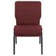 Maroon Fabric/Silver Vein Frame |#| 20.5inch Maroon Molded Foam Stacking Church Chair
